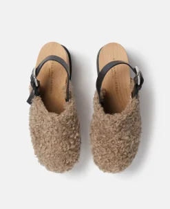 Elyse Teddy Slingback Platform Clogs