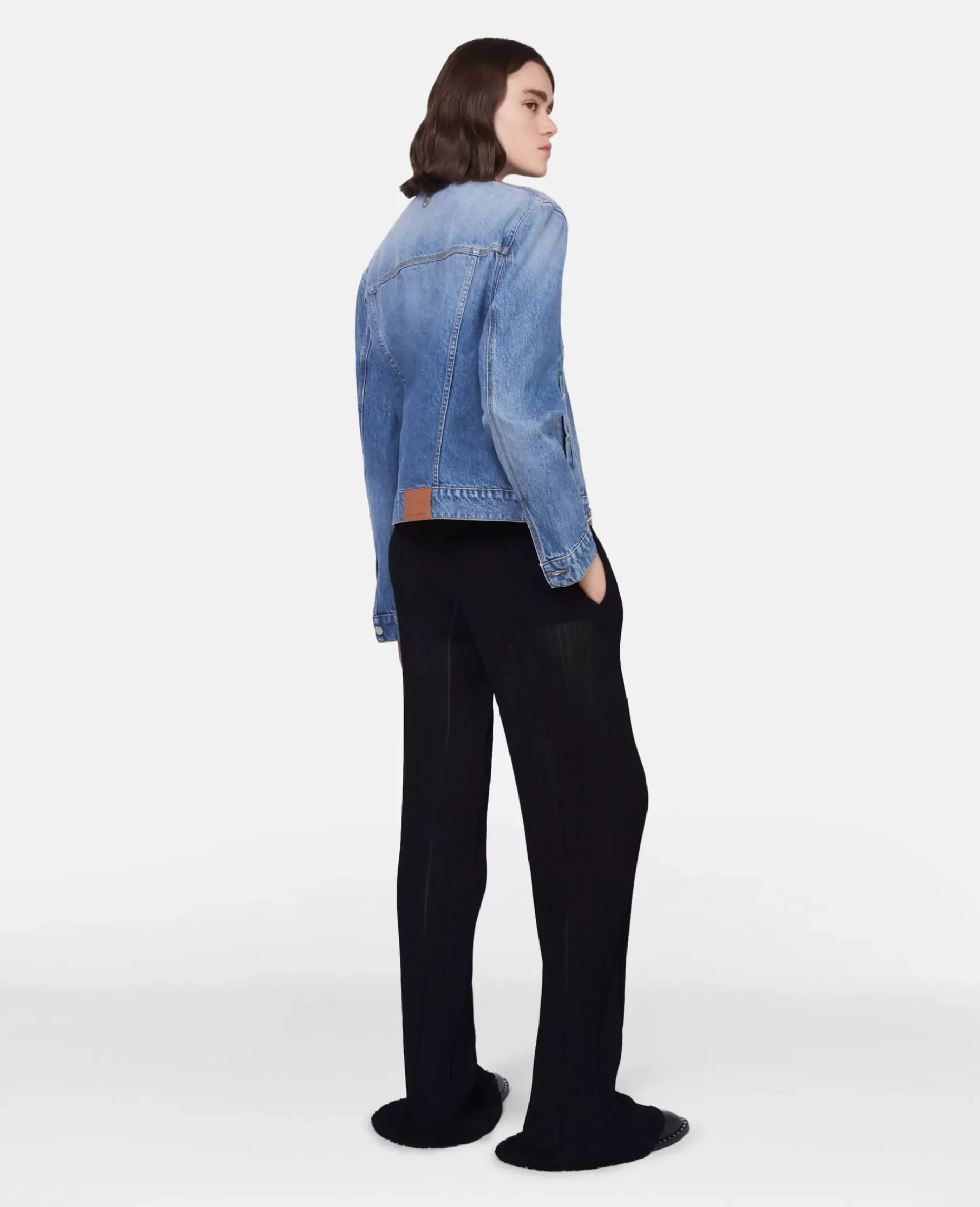 Falabella Chain Light Wash Denim Jacket