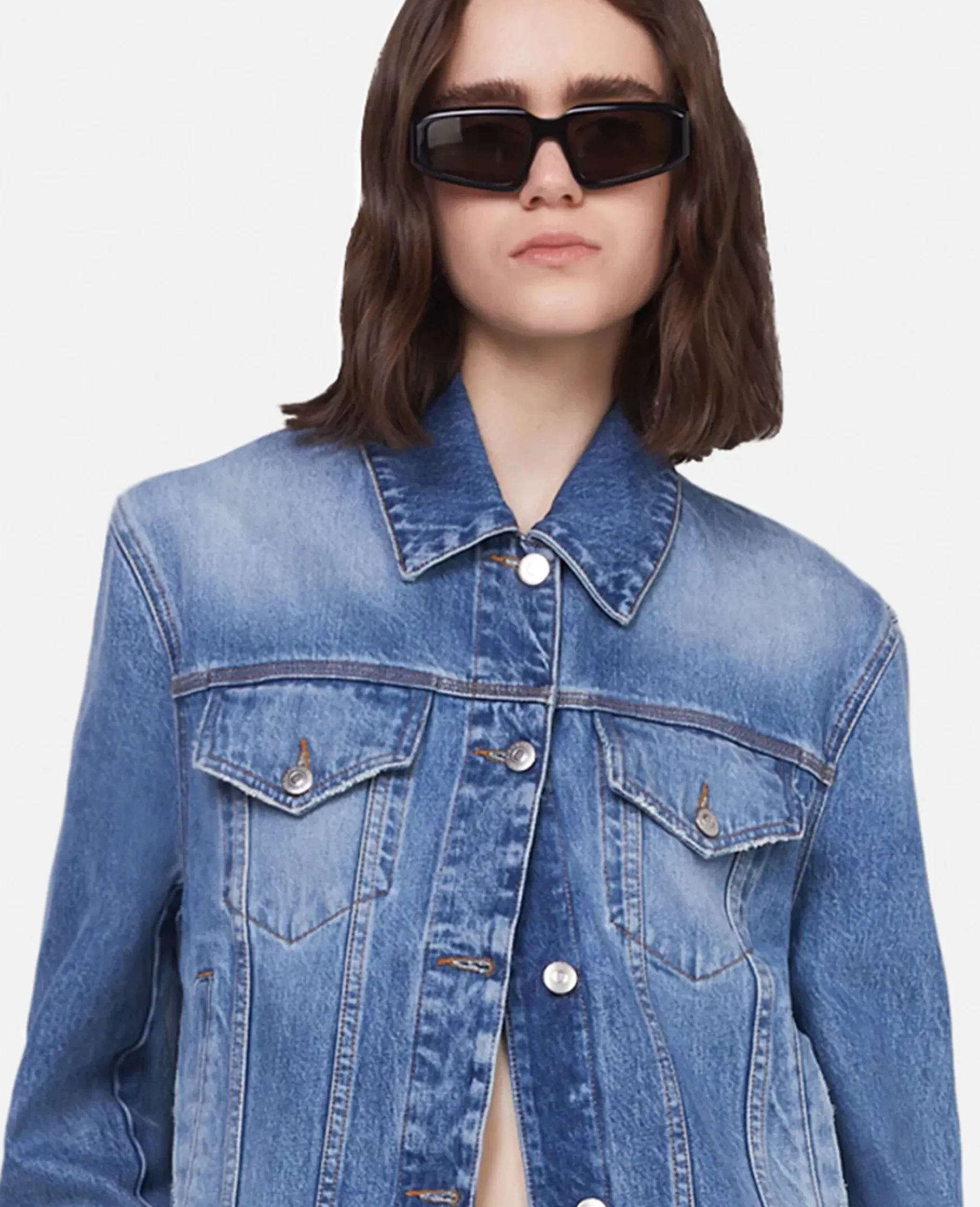 Falabella Chain Light Wash Denim Jacket