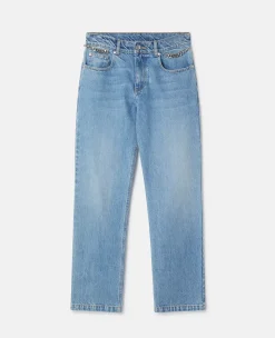 Falabella Chain Light Wash Cropped Jeans