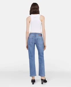 Falabella Chain Light Wash Cropped Jeans