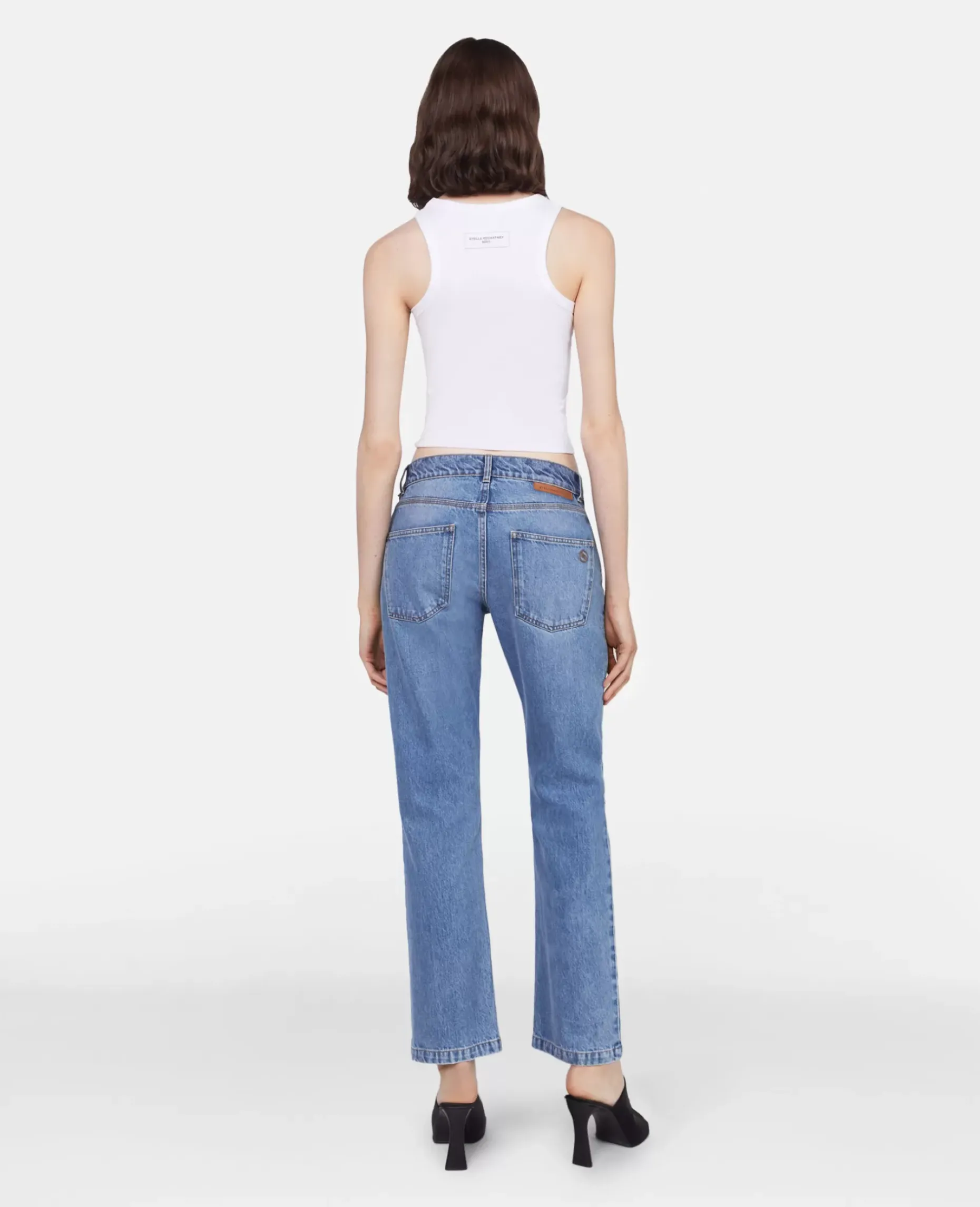 Falabella Chain Light Wash Cropped Jeans