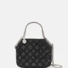 Falabella Checked Sequin Embroidery Evening Tote Bag