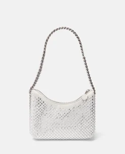 Falabella Crystal Mesh Mini Zipped Shoulder Bag