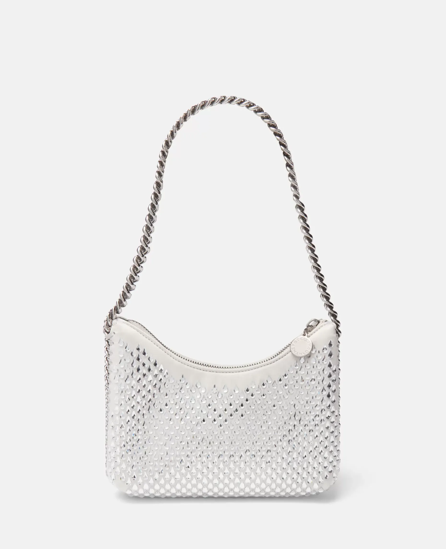 Falabella Crystal Mesh Mini Zipped Shoulder Bag