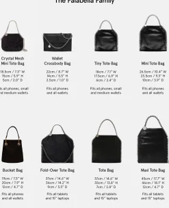 Falabella Crystal Mesh Mini Tote Bag