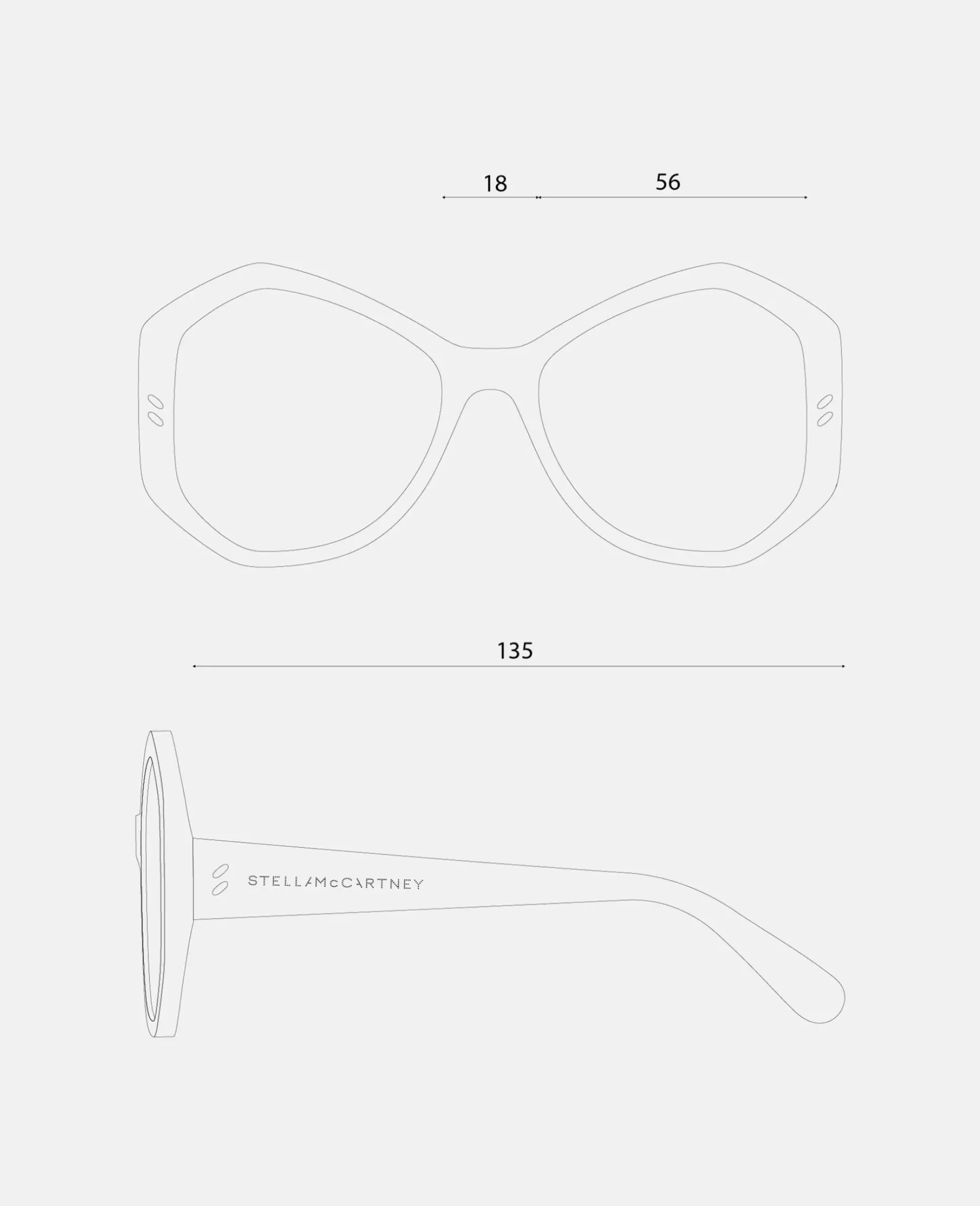 Falabella Pin Hexagon Sunglasses