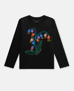 Flower Embroidery Long Sleeve T-Shirt
