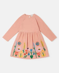 Flower Embroidery Skater Dress
