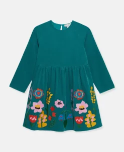 Flower Embroidery Skater Dress