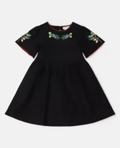 Folk Flower Embroidery Dress