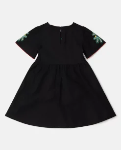 Folk Flower Embroidery Dress