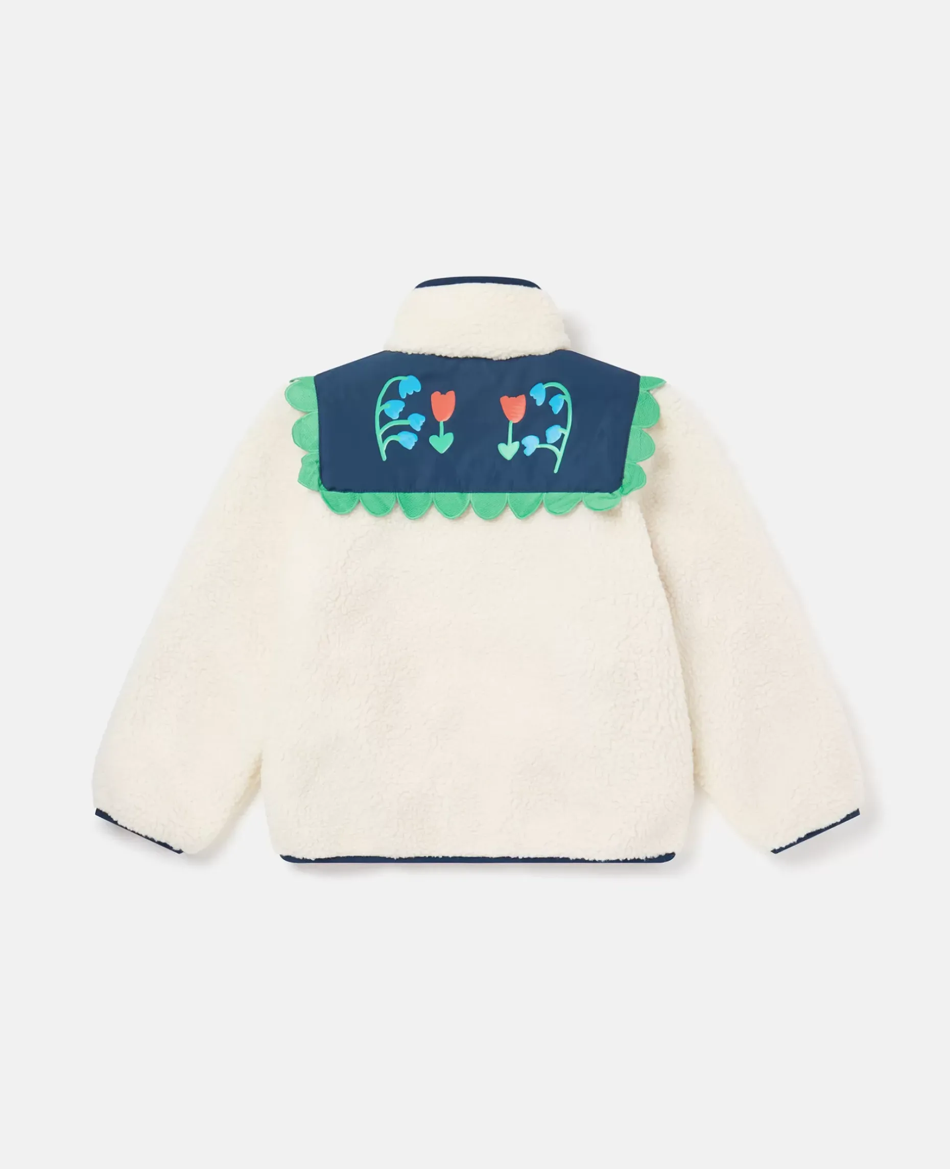 Folk Flower Embroidery Fleece Jacket