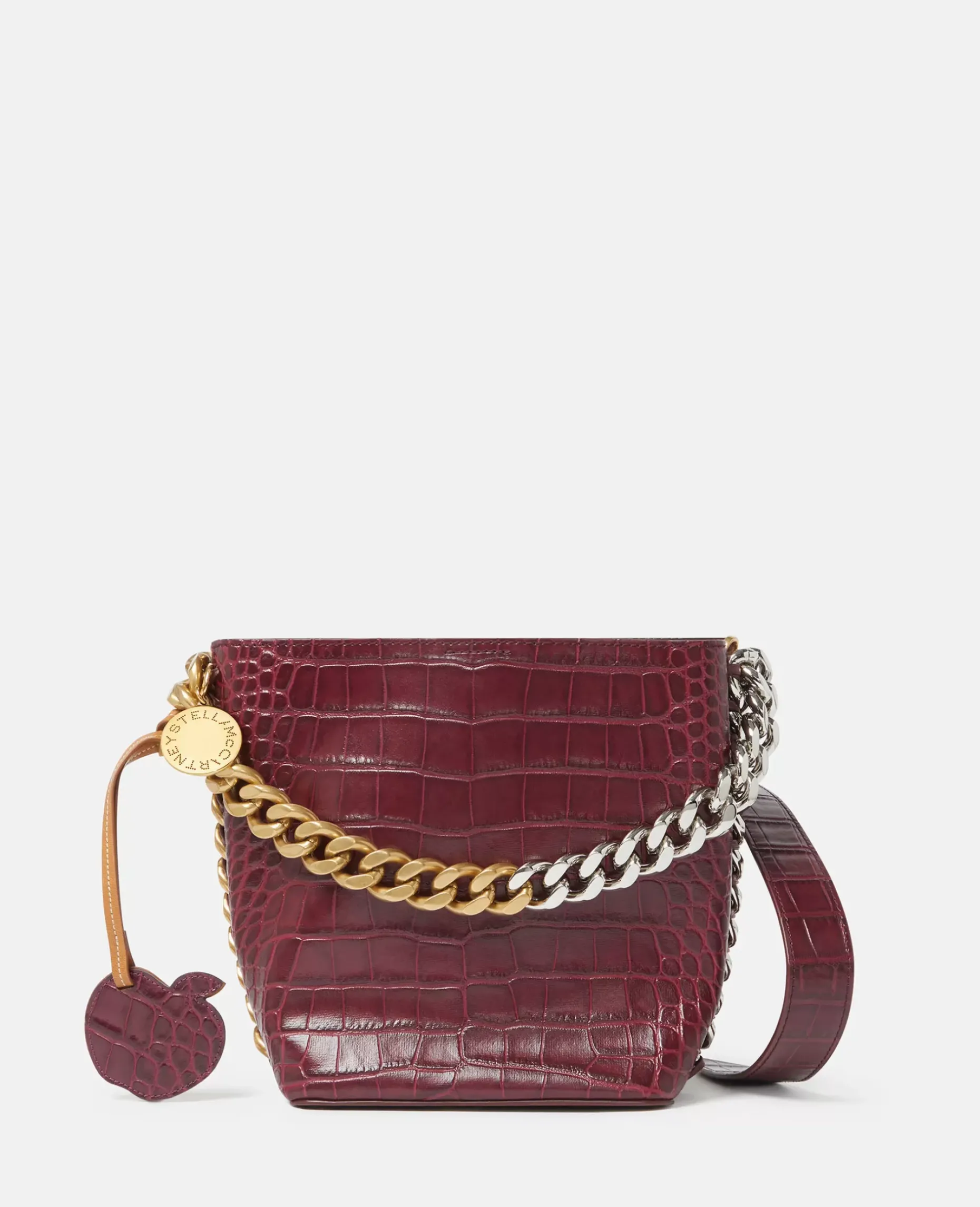 Frayme Croc-Effect Embossed Bucket Bag