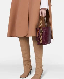 Frayme Croc-Effect Embossed Bucket Bag