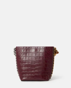 Frayme Croc-Effect Embossed Bucket Bag