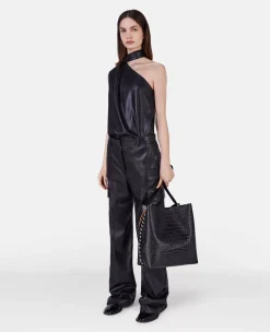 Frayme Croc-Effect Embossed Tote Bag