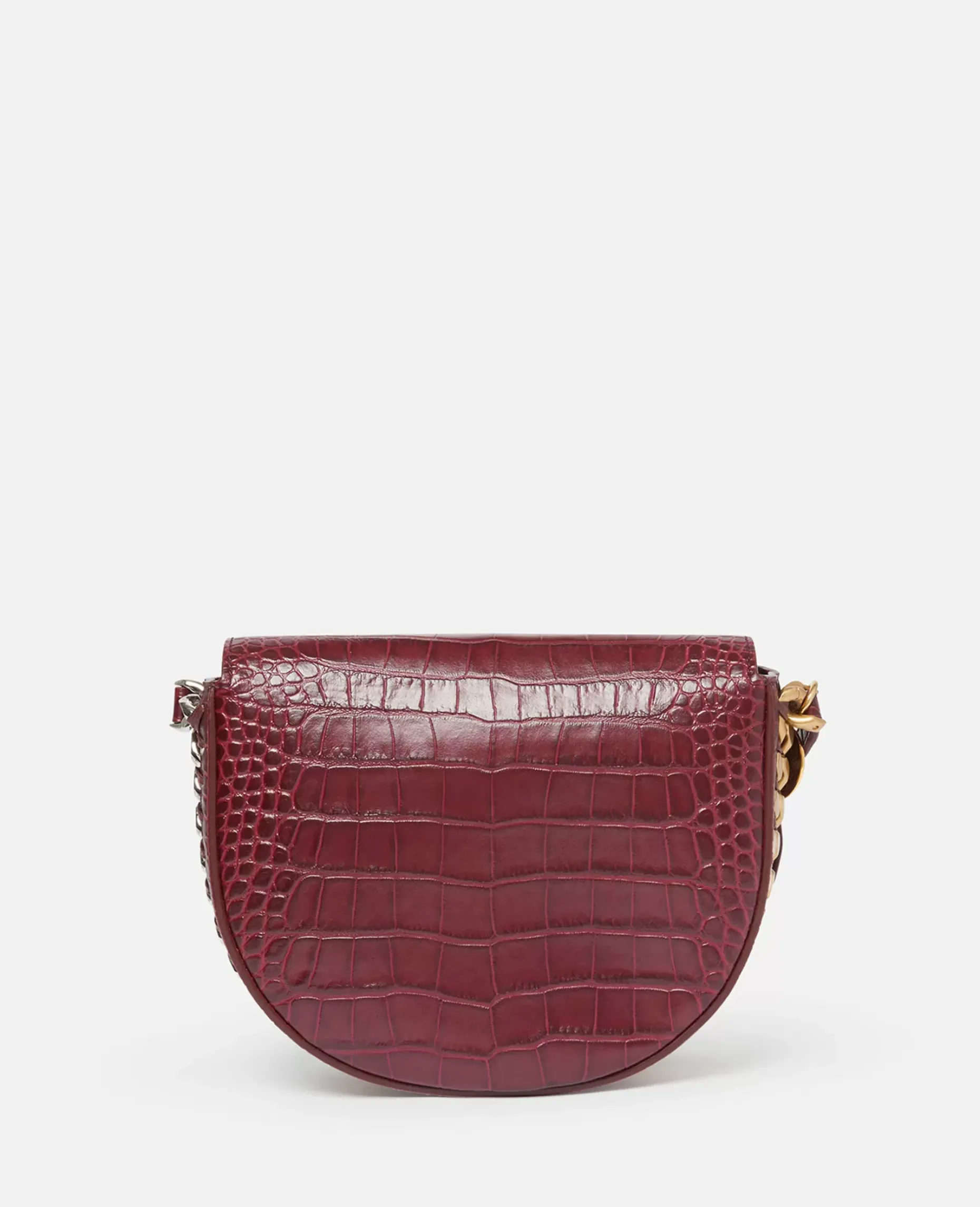 Frayme Croc-Effect Embossed Medium Flap Shoulder Bag