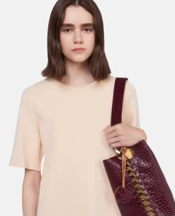 Frayme Croc-Effect Embossed Tote Bag