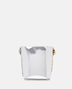 Frayme Mirrored Chrome-Finish Bucket Bag