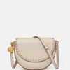 Frayme Studded Grainy Alter Mat Medium Flap Shoulder Bag