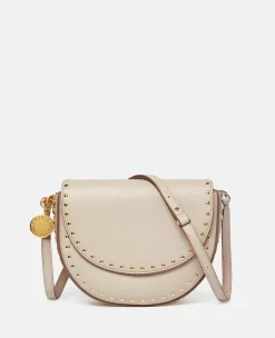 Frayme Studded Grainy Alter Mat Medium Flap Shoulder Bag