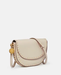 Frayme Studded Grainy Alter Mat Medium Flap Shoulder Bag