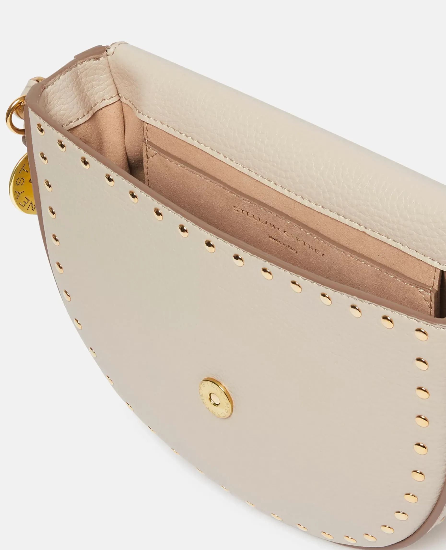 Frayme Studded Grainy Alter Mat Medium Flap Shoulder Bag