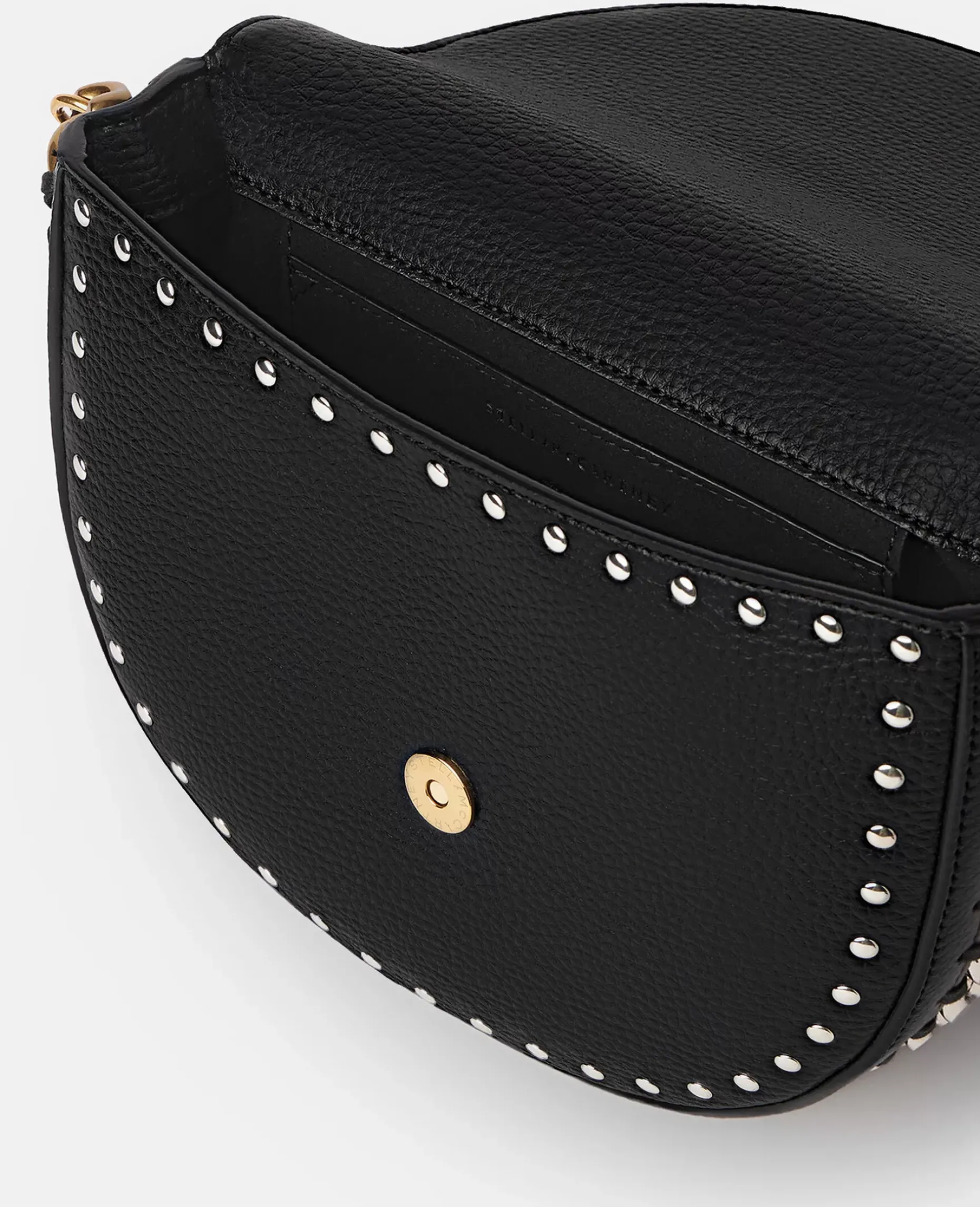 Frayme Studded Grainy Alter Mat Medium Flap Shoulder Bag
