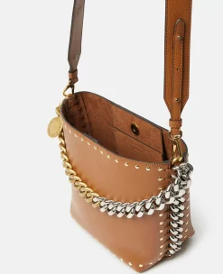 Frayme Studded Grainy Alter Mat Bucket Bag