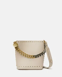 Frayme Studded Grainy Alter Mat Bucket Bag