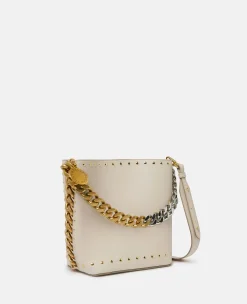 Frayme Studded Grainy Alter Mat Bucket Bag