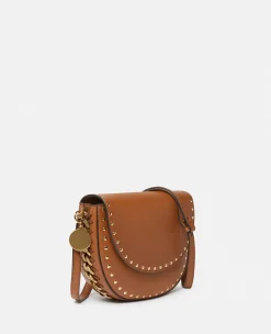 Frayme Studded Grainy Alter Mat Medium Flap Shoulder Bag