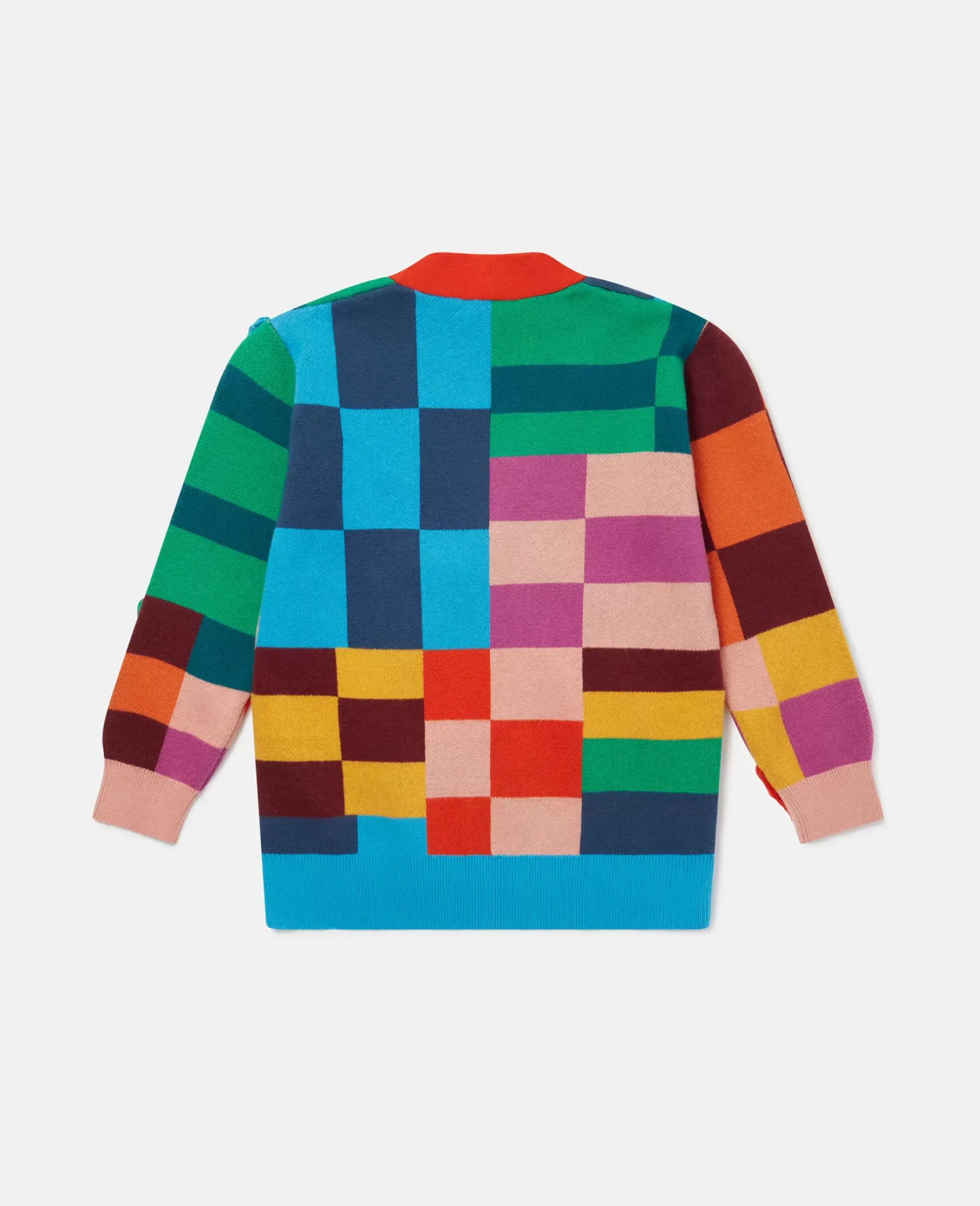 Fringed Checkerboard Cardigan