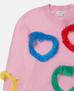 Fringed Heart Sweatshirt