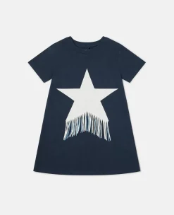 Fringed Star Sweatshirt Dress
