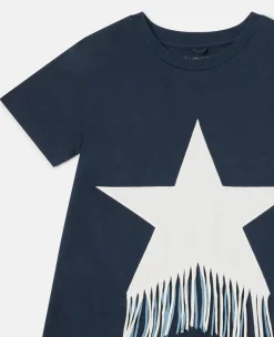 Fringed Star Sweatshirt Dress