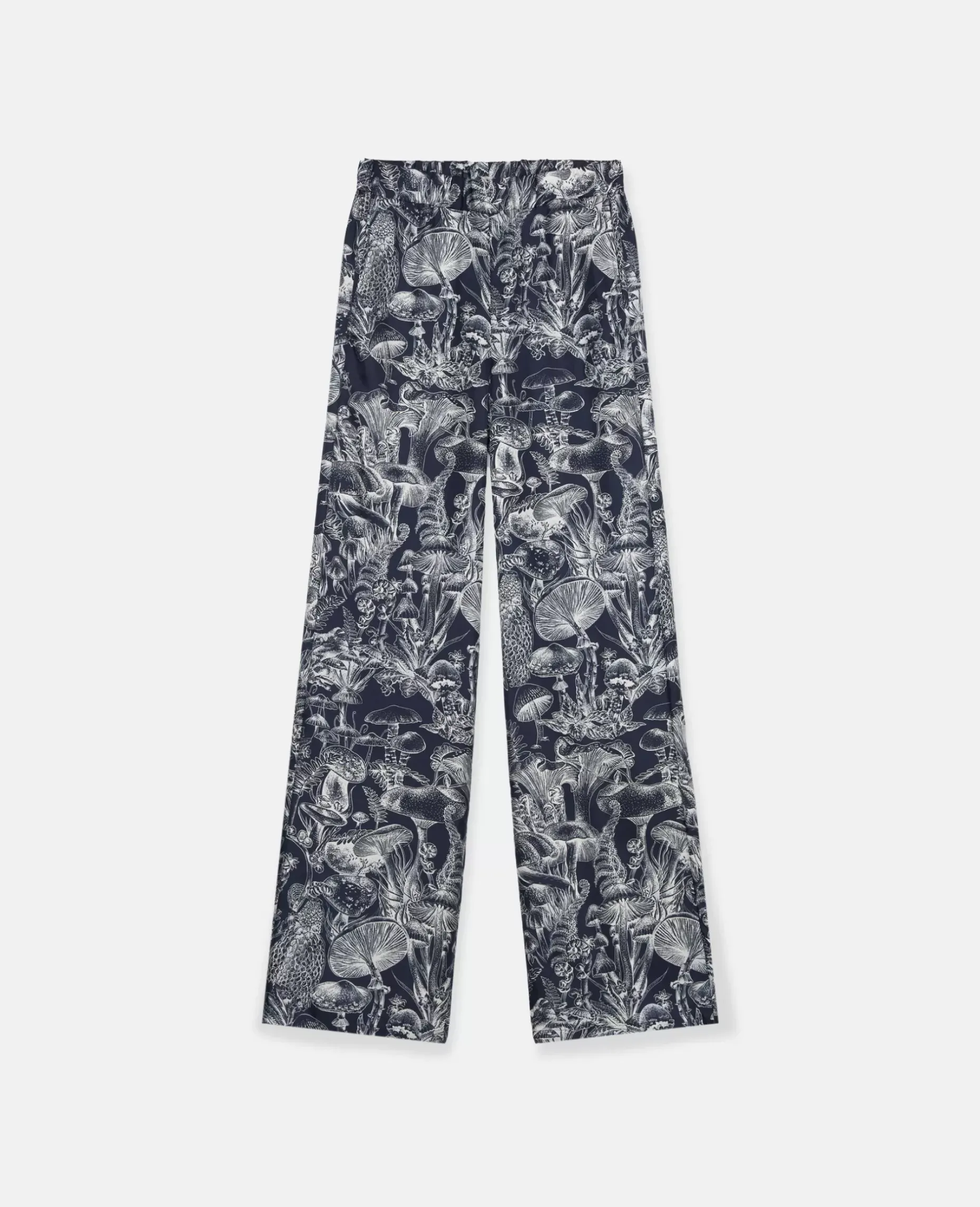 Fungi Forest Print Silk Pyjama Trousers