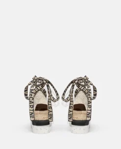 Gaia Little Black Bunny Embroidery Canvas Espadrilles