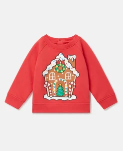 Gingerbread House Motif Sweatshirt