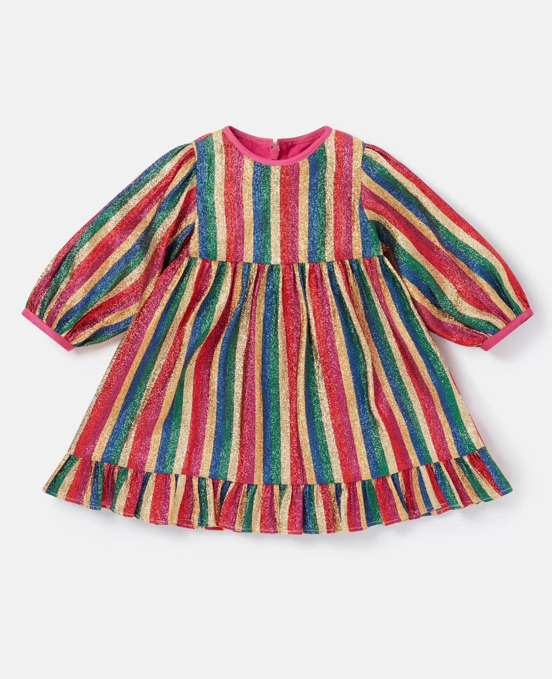 Glitter Rainbow Stripe Dress
