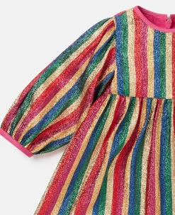Glitter Rainbow Stripe Dress