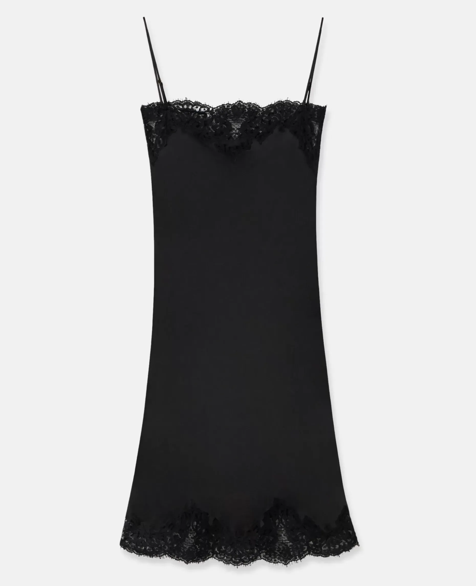Guipere Lace Trim Double Satin Cocktail Dress