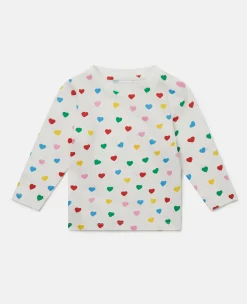 Heart Print Sweatshirt Dress