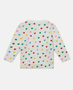 Heart Print Sweatshirt Dress