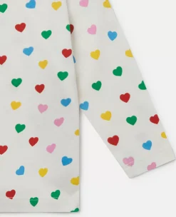 Heart Print Sweatshirt Dress
