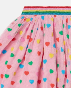 Heart Print Tutu Skirt