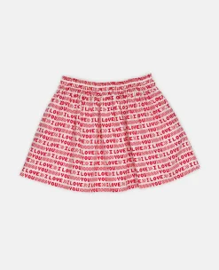 I Love You' Heart Print Shorts