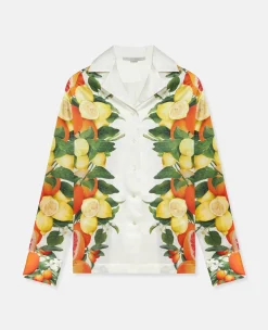 Lemon Print Silk Shirt