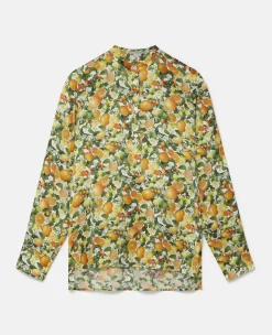 Lemon Print Silk Shirt